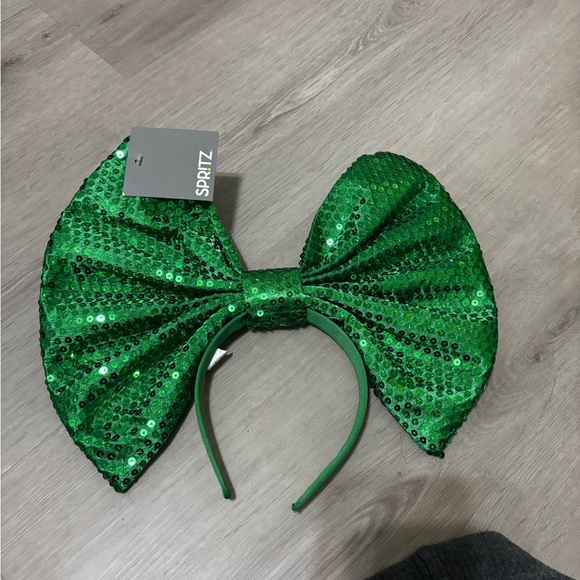 Spritz Emerald Sequin Big Bow Headband - Picture 3 of 3